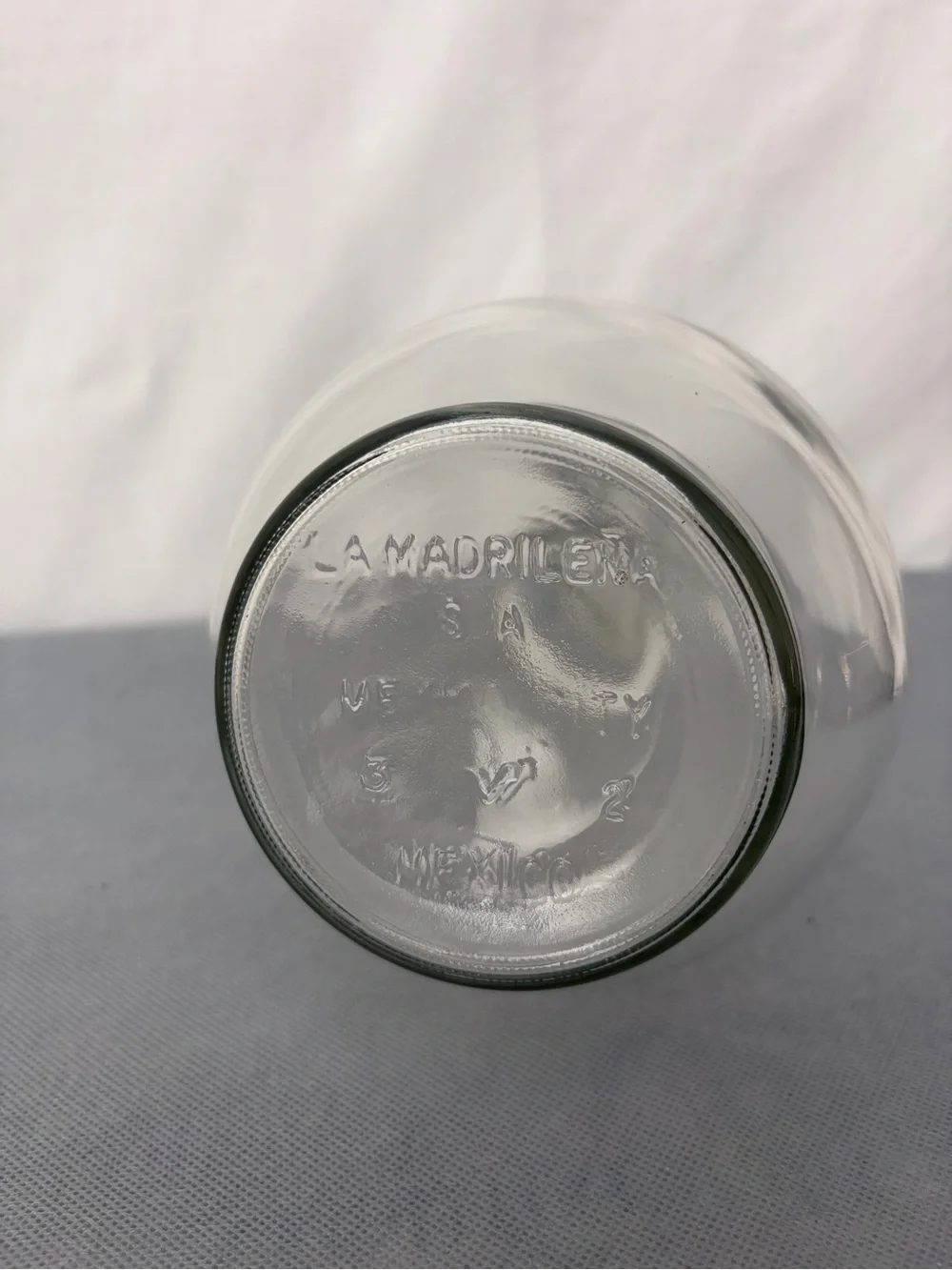 La Madrileña S.A. Mexico Vintage Clear Glass Bottle (F247)